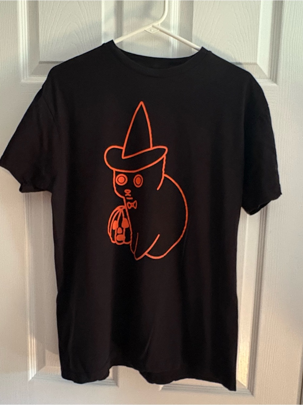 Threadless Unisex Poorly Drawn Cats T Shirt Large Black Cotton Halloween Witch